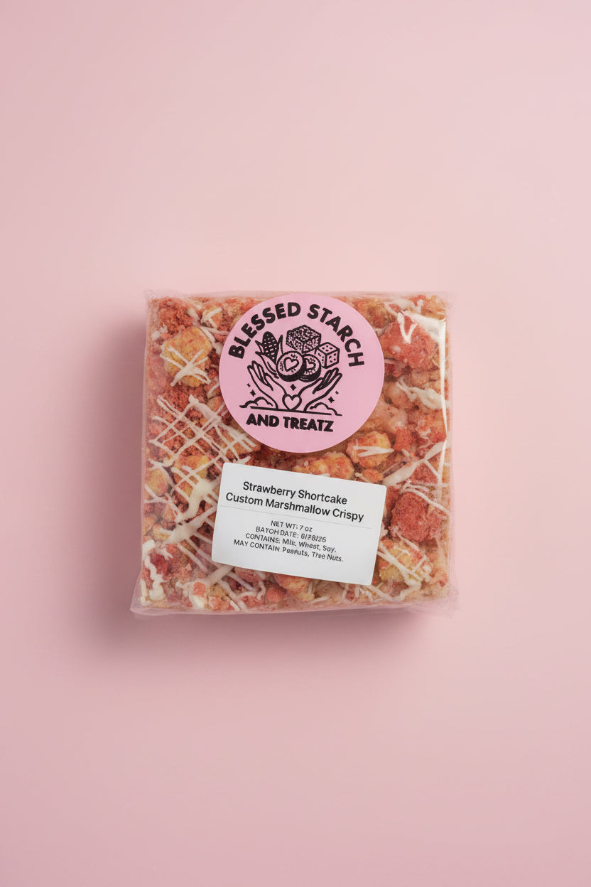 Strawberry Shortcake Gourmet Marshmallow Crispy Treat