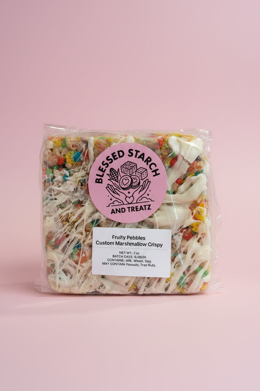 Fruity Pebbles Gourmet Marshmallow Crispy Treat